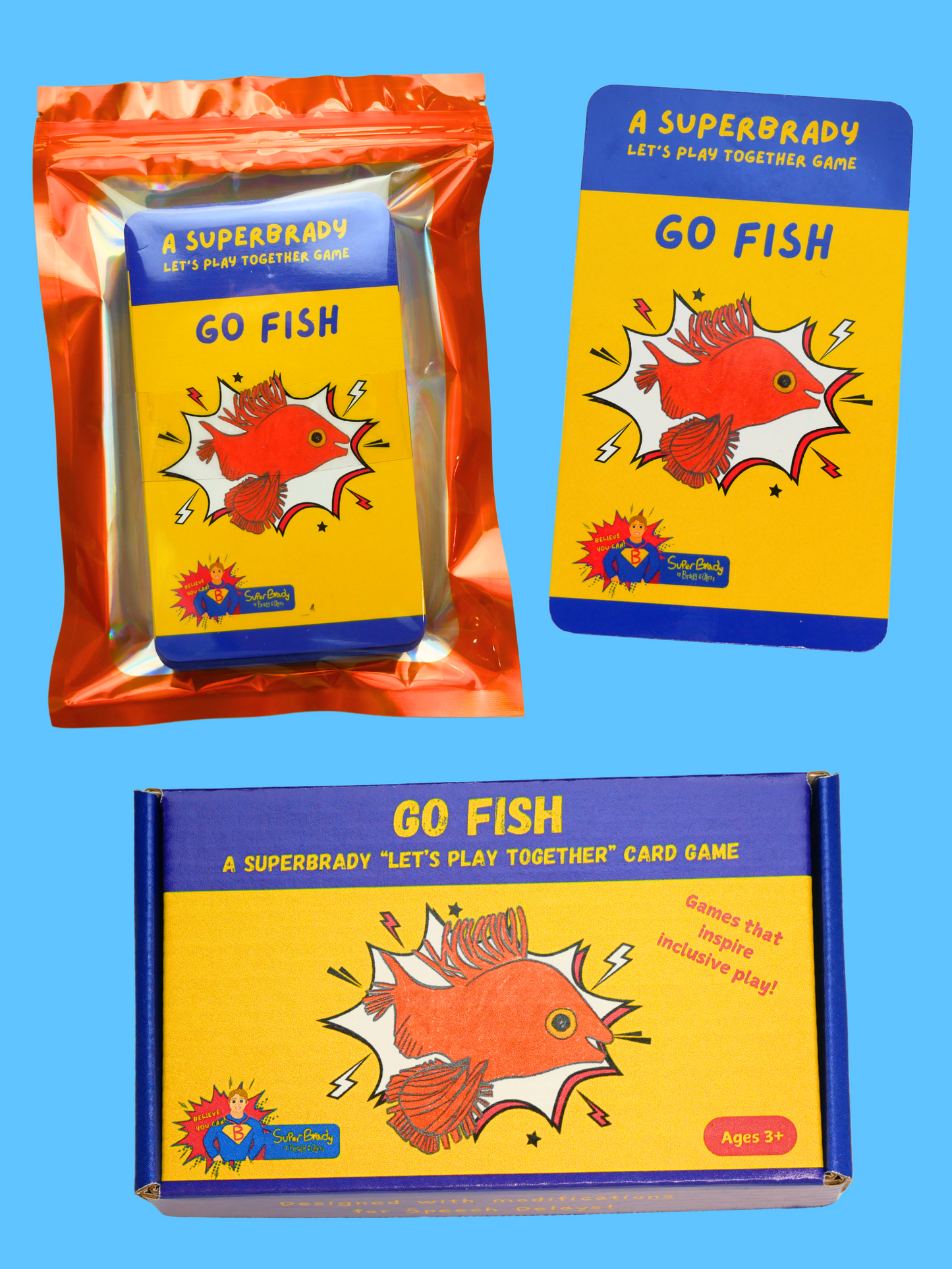 GO FISH! SuperBrady "Let's Play Together Card Game"