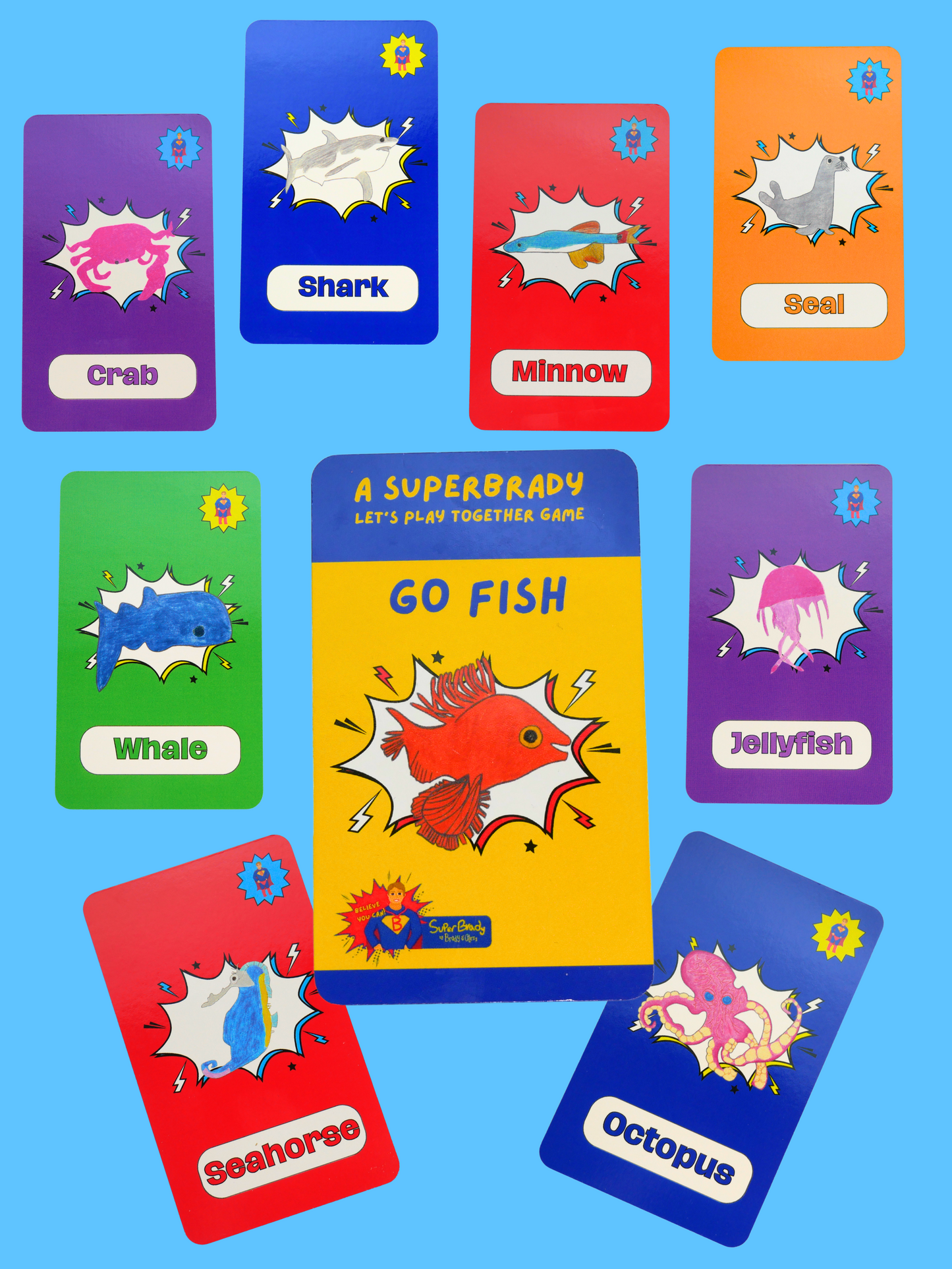 GO FISH! SuperBrady "Let's Play Together Card Game"