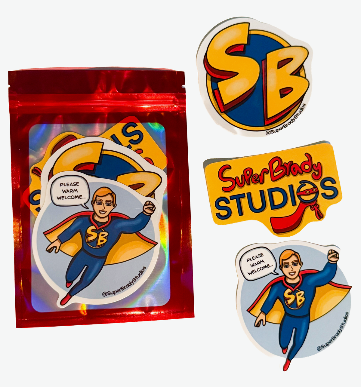 SuperBrady Show Vinyl Sticker Pack