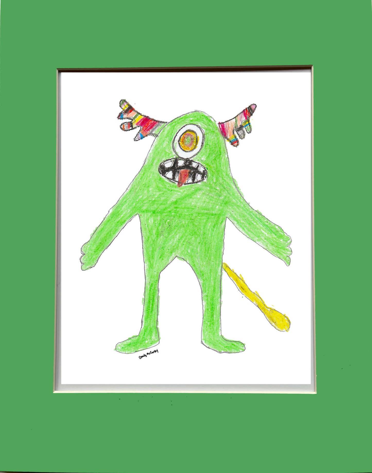 Storybook Green Monster Print