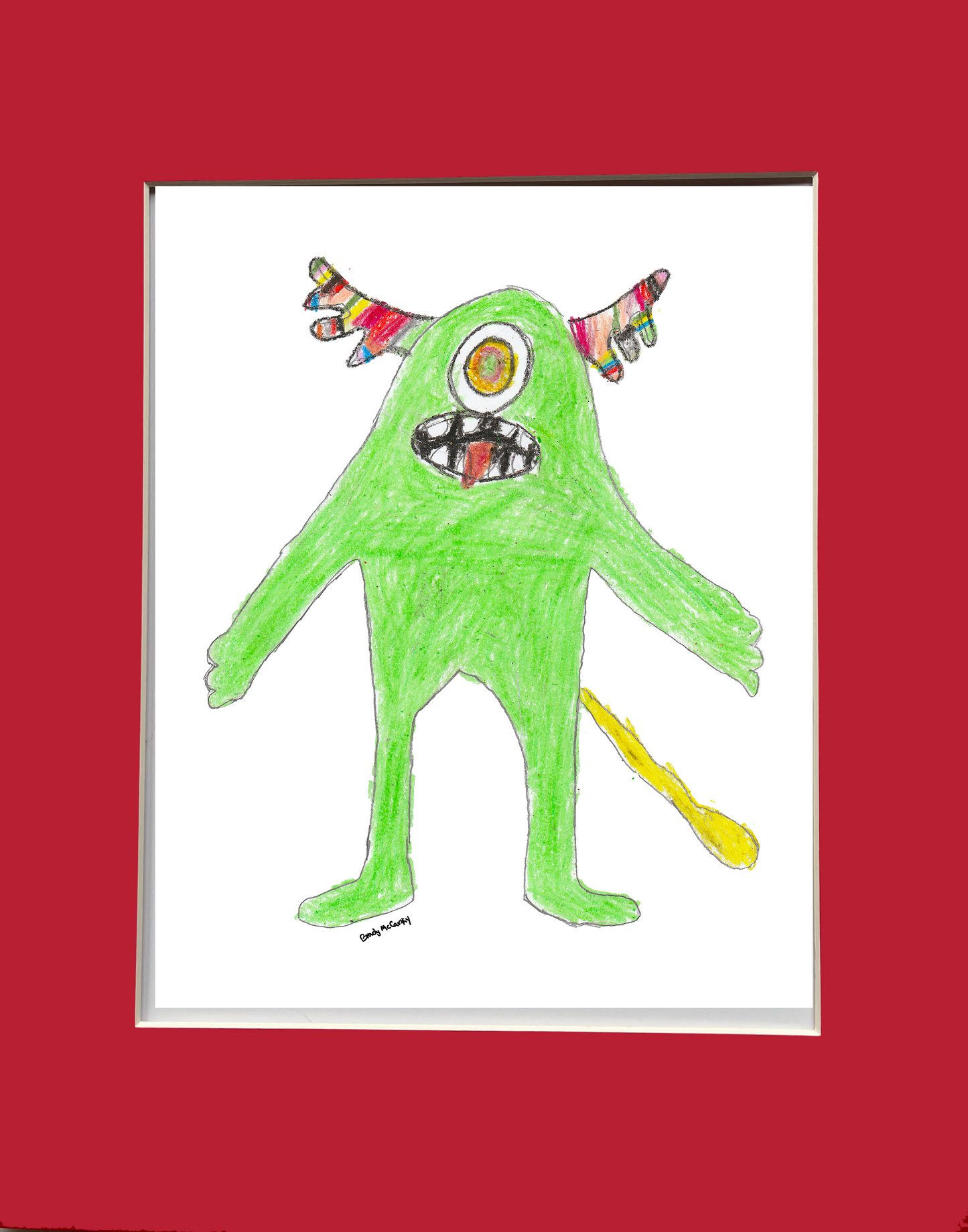 Storybook Green Monster Print