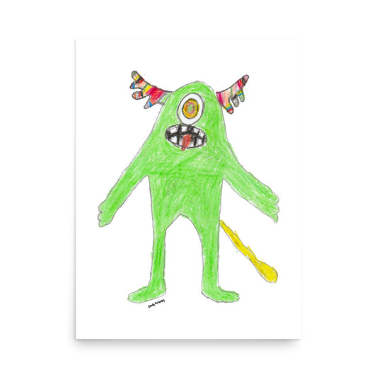 OuterSpace Green Monster Print