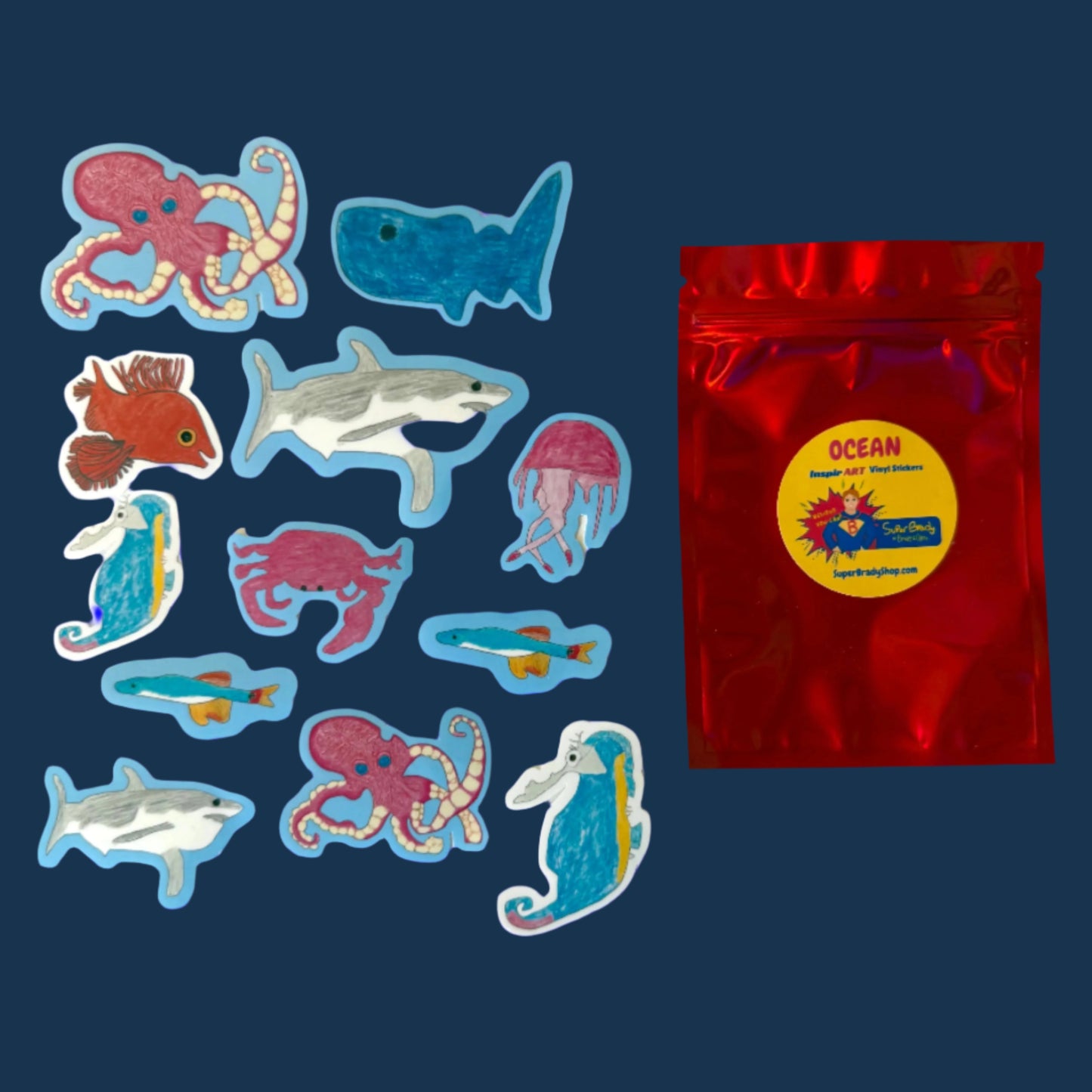 OCEAN InspirART Vinyl Sticker Pack