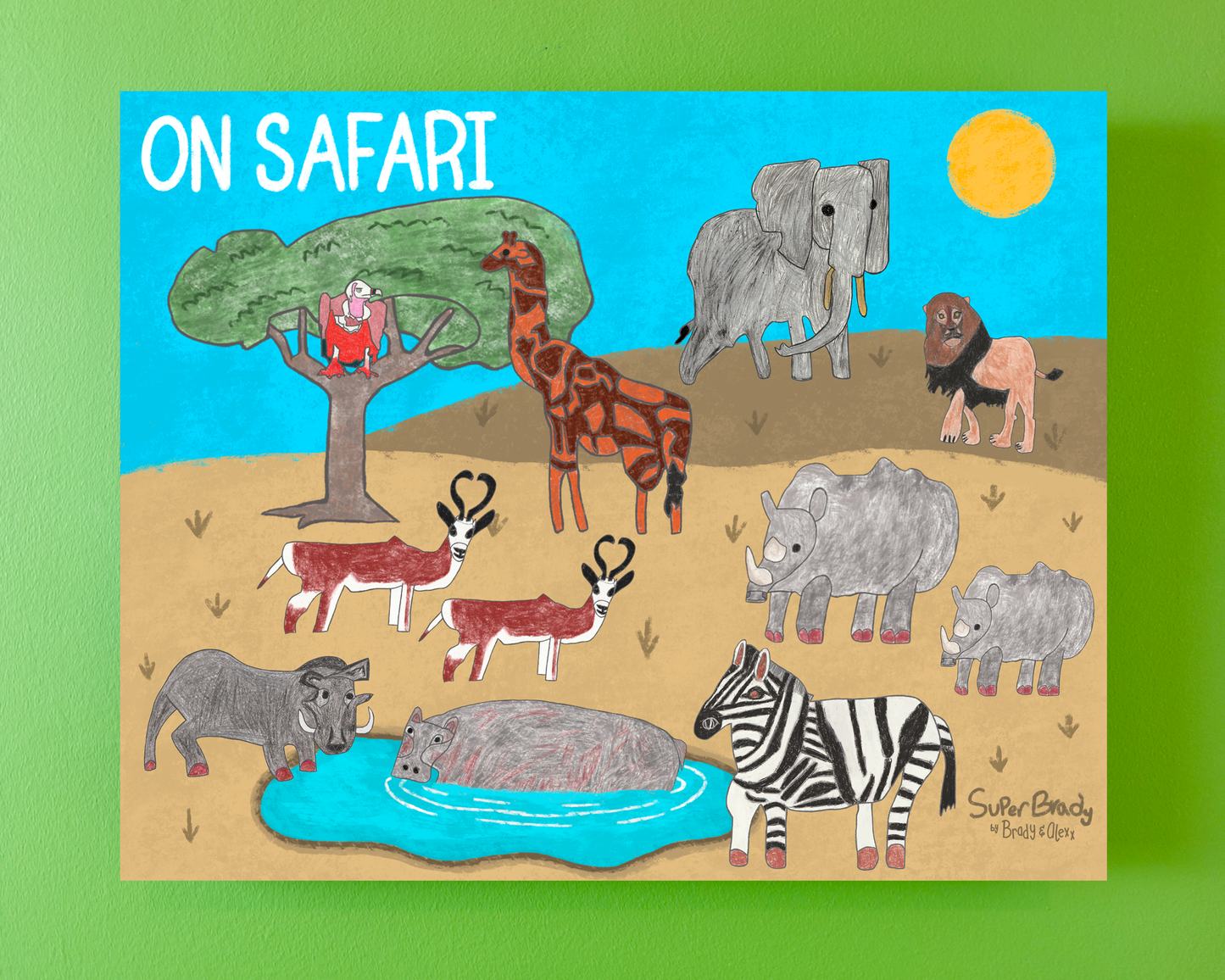 On Safari Canvas Print