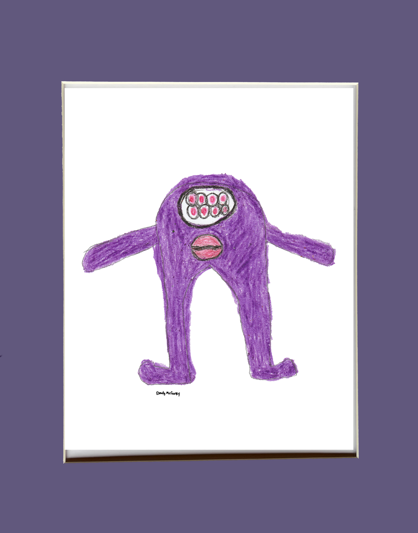 Storybook Purple Monster Print