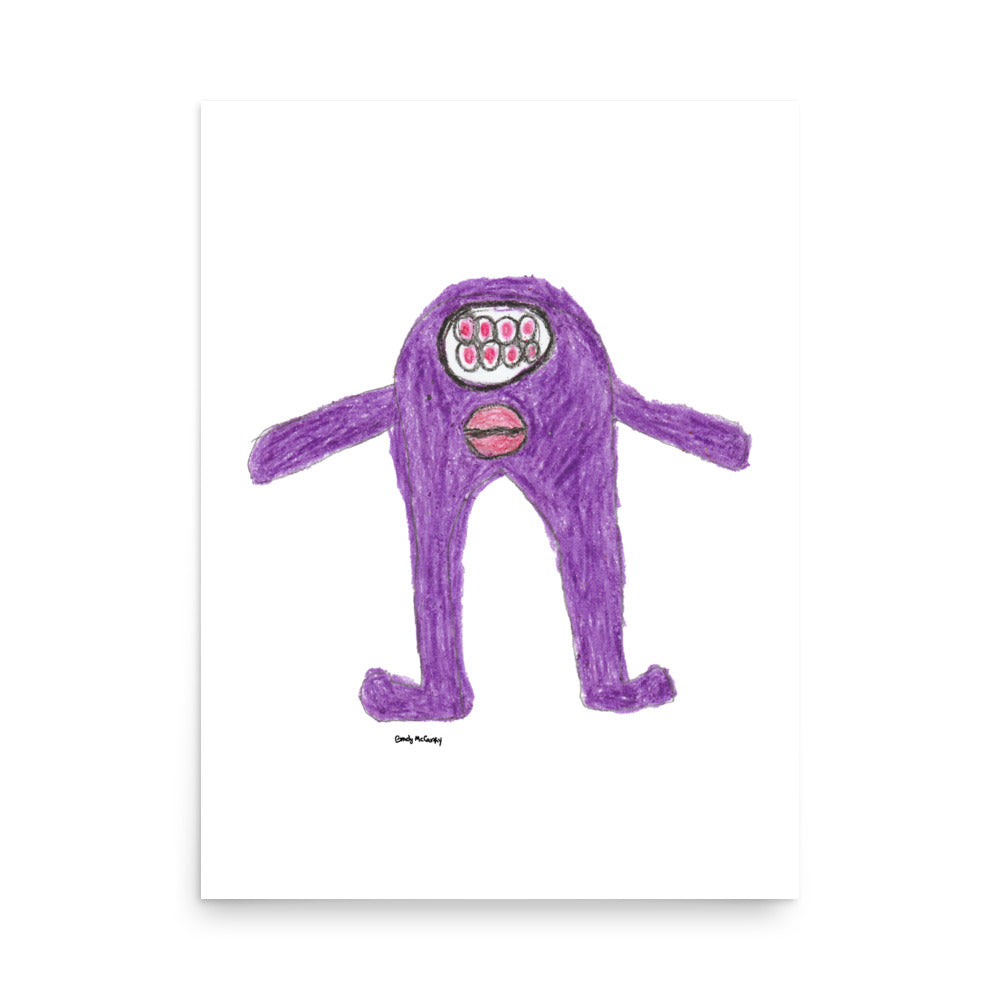 OuterSpace Purple Monster Print