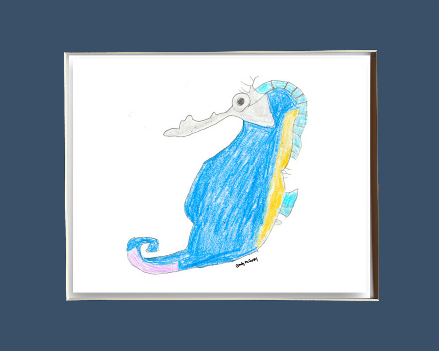 Print Ocean Seahorse